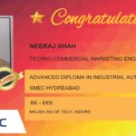 Neeraj Shah Placed Successfully Techno Commercial Marketing Engineer