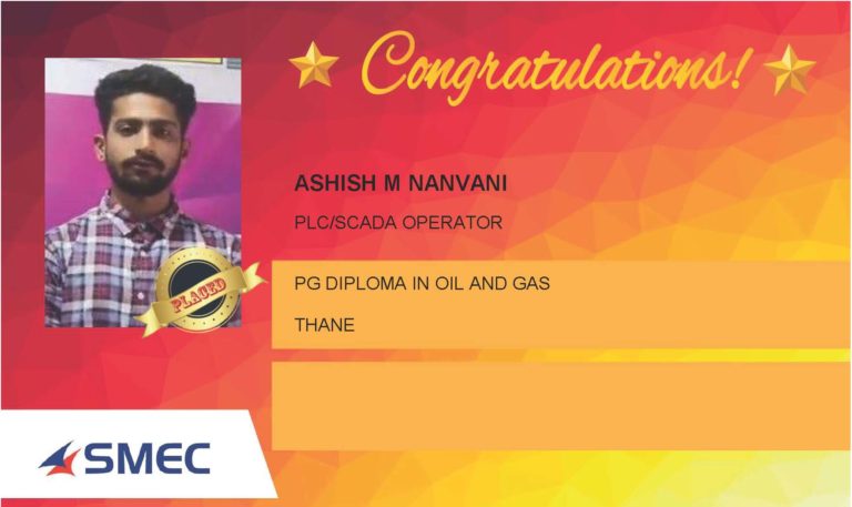 Ashish M Nanvani Placed Successfully PLC/SCADA Operator