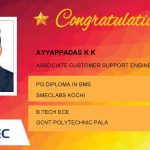 Ayyappadas K K Placed Successfully Associate Customer Support Engineer