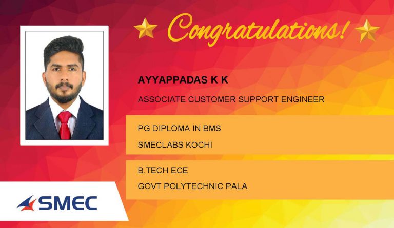 Ayyappadas K K Placed Successfully Associate Customer Support Engineer