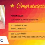 Nithin Alex Placed Successfully Customer Support Executive