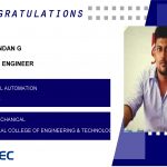 Manikandan G Placed Successfully Trainee Engineer