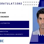 Sankar R Nair Placed Successfully Trainee Engineer