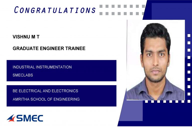 Vishnu M T Placed Successfully Graduate Engineer Trainee