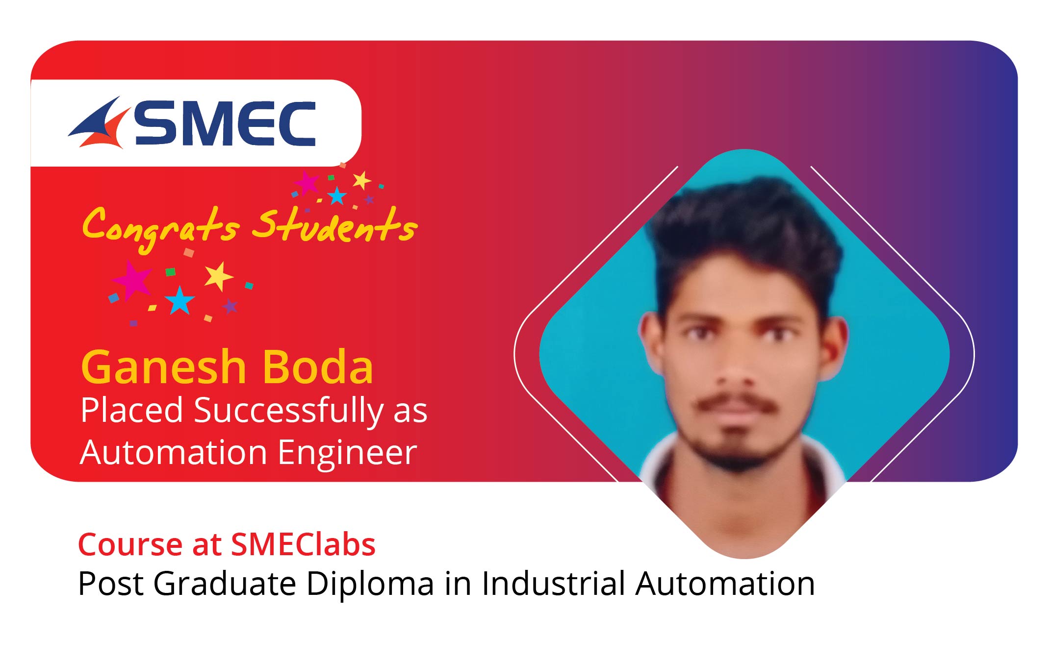 Ganesh Boda - BE EEE - PGDIA - Stability Automation - Automation Engg
