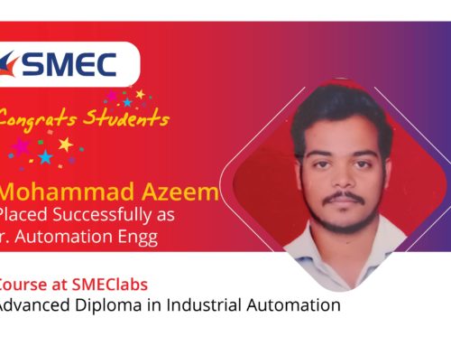 Mohammad Azeem – ADIA – BE Industrial – Placed successfully as – Jr. Automation Engg